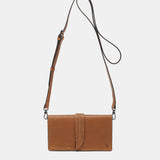 Bandolera mini en piel cognac