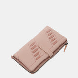 Cartera grande con detalles pasados en piel rosa