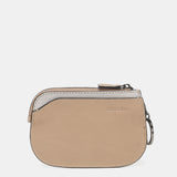 Tarjetero en piel camel