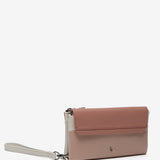 Cartera grande en piel rosa