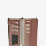 Cartera grande en piel rosa