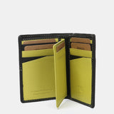 Portafoglio da uomo in pelle con protezione RFID, colore nero