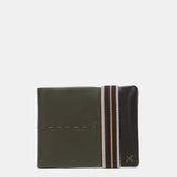 Men's leather wallet with RFID protection in green