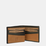 Men's leather wallet with RFID protection in green