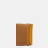 Men's leather wallet with RFID protection in camel