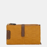 Large amber nylon wallet