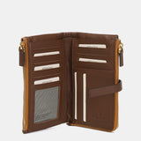 Large amber nylon wallet
