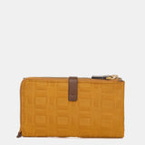 Large amber nylon wallet