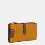 Large amber nylon wallet