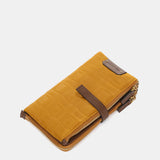 Large amber nylon wallet