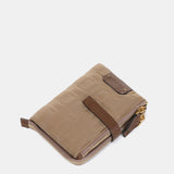 Cartera pequeña en nylon camel