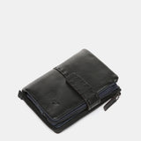 Small black leather wallet