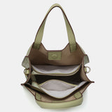 Borsa shopper verde realizzata con materiali riciclati