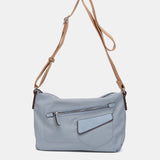 Shoulder bag in recycled materials, blue