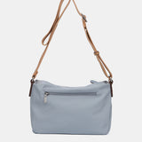 Shoulder bag in recycled materials, blue