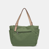 Bolso shopper en materiales reciclados y acolchados verde