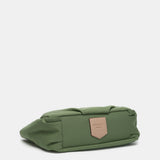 Bolso shopper en materiales reciclados y acolchados verde