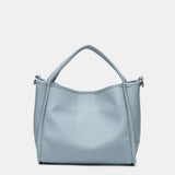 Bolso de mano en materiales reciclados azul