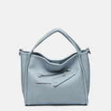 Bolso de mano en materiales reciclados azul