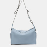 Borsa a tracolla blu in materiale riciclato