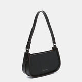 Black recycled material shoulder bag
