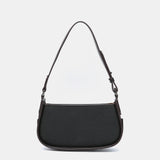 Black recycled material shoulder bag