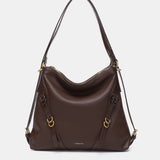 Bolso multifuncional en materiales reciclados marrón
