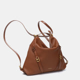 Bolso multifuncional en materiales reciclados cognac