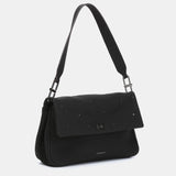 Bolso de hombro en materiales reciclados negro