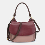 Shoulder bag made of recycled materials in burgundy