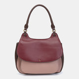 Shoulder bag made of recycled materials in burgundy