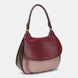 Shoulder bag made of recycled materials in burgundy