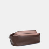 Shoulder bag made of recycled materials in burgundy