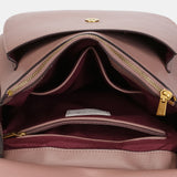 Shoulder bag made of recycled materials in burgundy