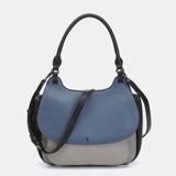Shoulder bag made of recycled materials, blue