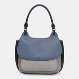 Shoulder bag made of recycled materials, blue