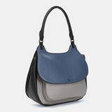 Shoulder bag made of recycled materials, blue