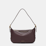 Shoulder bag made of recycled materials in burgundy
