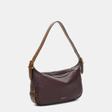 Shoulder bag made of recycled materials in burgundy
