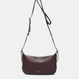 Shoulder bag made of recycled materials in burgundy