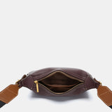 Shoulder bag made of recycled materials in burgundy