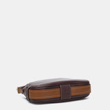Shoulder bag made of recycled materials in burgundy