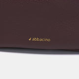 Shoulder bag made of recycled materials in burgundy