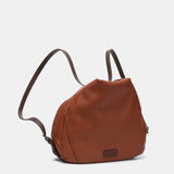 Multifunctional bag made from recycled materials cognac