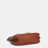 Multifunctional bag made from recycled materials cognac