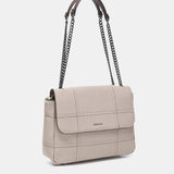 Borsa a tracolla in materiali riciclati beige
