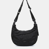 Black recycled material shoulder bag