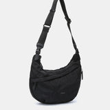 Black recycled material shoulder bag