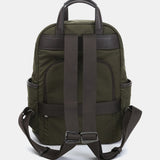 Green recycled nylon backpack