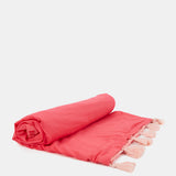 Kikoy de algodón con estampado degradado en coral